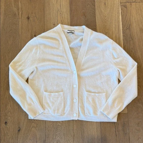 J Crew 100% Cashmere Patch-Pocket Cardigan - M - Picture 1 of 8